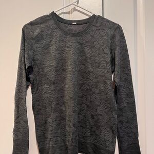 Lululemon Black Camo Long Sleeve Shirt